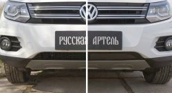 1 949 р. Защитная сетка решетки переднего бампера (Track & Field) РА  Volkswagen Tiguan  NF (2011-2017) рестайлинг  с доставкой в г. Чебоксары. Увеличить фотографию 4