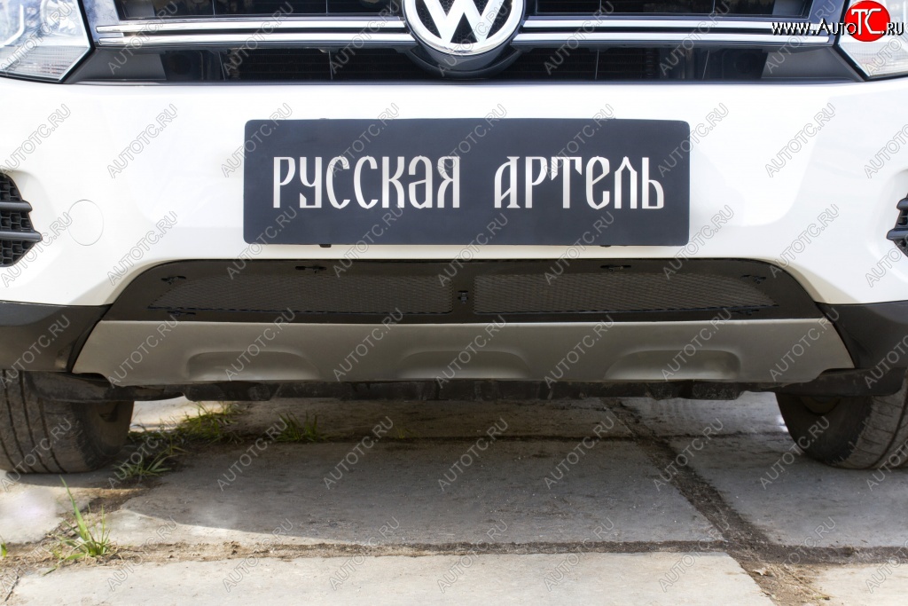 1 949 р. Защитная сетка решетки переднего бампера (Track & Field) РА  Volkswagen Tiguan  NF (2011-2017) рестайлинг  с доставкой в г. Чебоксары