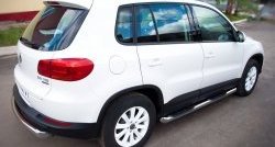 16 699 р. Одинарная защита заднего бампера из трубы диаметром 63 мм (Track & Field) SLITKOFF  Volkswagen Tiguan  NF (2011-2017) рестайлинг  с доставкой в г. Чебоксары. Увеличить фотографию 2