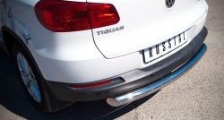 16 999 р. Одинарная защита заднего бампера из трубы диаметром 76 мм (Sport & Style) SLITKOFF  Volkswagen Tiguan  NF (2011-2017) рестайлинг  с доставкой в г. Чебоксары. Увеличить фотографию 4