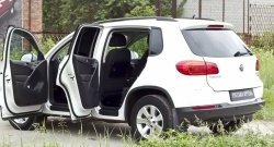 2 669 р. Накладки порожков салона RA  Volkswagen Tiguan  NF (2011-2017) рестайлинг (Комплект (передние+задние))  с доставкой в г. Чебоксары. Увеличить фотографию 2