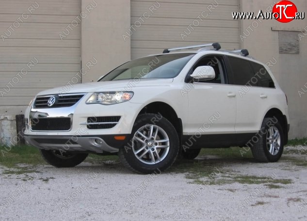 8 399 р. Накладка на передний бампер King Kong Volkswagen Touareg 1 GP дорестайлинг (2002-2007) (Неокрашенная)  с доставкой в г. Чебоксары