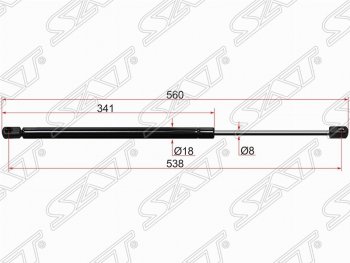 Газовый упор капота SAT Volkswagen Touareg  1 GP (2002-2010) дорестайлинг, рестайлинг