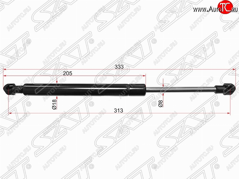539 р. Газовый упор крышки багажника SAT  Volkswagen Touareg  1 GP (2002-2010) дорестайлинг, рестайлинг  с доставкой в г. Чебоксары
