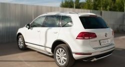 18 299 р. Одинарная защита заднего бампера диаметром 63 мм SLITKOFF  Volkswagen Touareg  NF (2014-2018) рестайлинг  с доставкой в г. Чебоксары. Увеличить фотографию 4