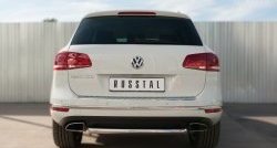 Одинарная защита заднего бампера диаметром 63 мм SLITKOFF Volkswagen Touareg  NF (2014-2018) рестайлинг