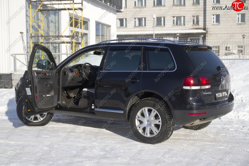 1 779 р. Накладки на внутренние пороги передних дверей RA  Volkswagen Touareg  1 GP (2006-2010) рестайлинг  с доставкой в г. Чебоксары