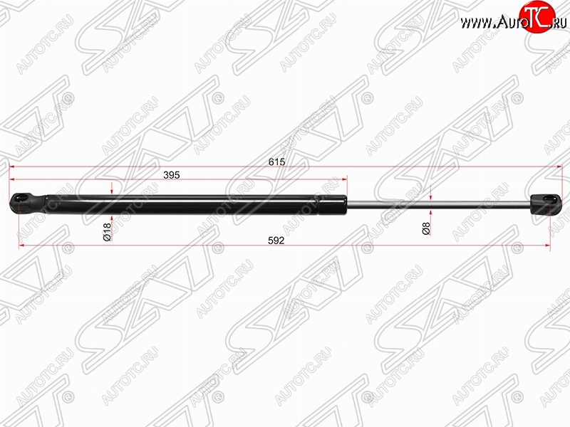 499 р. Газовый упор крышки багажника SAT  Volkswagen Touareg  2 NF (2010-2018) дорестайлинг, рестайлинг  с доставкой в г. Чебоксары