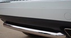 15 249 р. Одинарная защита заднего бампера из трубы диаметром 63 мм SLITKOFF  Volkswagen Touareg  NF (2010-2014) дорестайлинг  с доставкой в г. Чебоксары. Увеличить фотографию 3