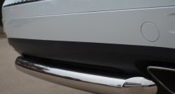 15 549 р. Одинарная защита заднего бампера из трубы диаметром 76 мм SLITKOFF  Volkswagen Touareg  NF (2010-2014) дорестайлинг  с доставкой в г. Чебоксары. Увеличить фотографию 3