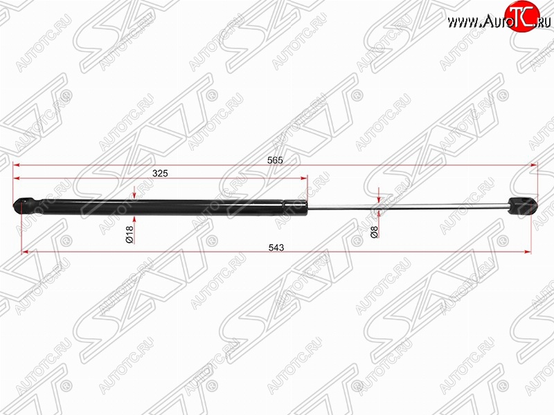 499 р. Газовый упор крышки багажника SAT  Volvo S60  FS седан (2010-2013) дорестайлинг  с доставкой в г. Чебоксары