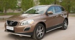 14 399 р. Защита порогов из круглой трубы диаметром 42 мм SLITKOFF  Volvo XC60 (2008-2013)  дорестайлинг  с доставкой в г. Чебоксары. Увеличить фотографию 2