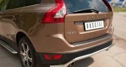 15 249 р. Защита заднего бампера из фигурной трубы диаметром 42 мм SLITKOFF  Volvo XC60 (2008-2013)  дорестайлинг  с доставкой в г. Чебоксары. Увеличить фотографию 2