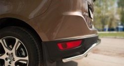 15 249 р. Защита заднего бампера из фигурной трубы диаметром 42 мм SLITKOFF  Volvo XC60 (2008-2013)  дорестайлинг  с доставкой в г. Чебоксары. Увеличить фотографию 3