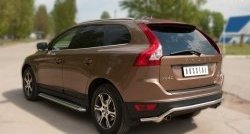 15 249 р. Защита заднего бампера из фигурной трубы диаметром 42 мм SLITKOFF  Volvo XC60 (2008-2013)  дорестайлинг  с доставкой в г. Чебоксары. Увеличить фотографию 4