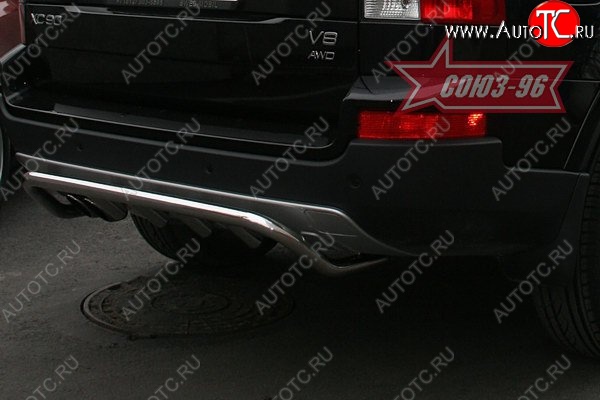 10 619 р. Защита заднего бампера Souz-96 (d42) Volvo XC90 C дорестайлинг (2002-2006)  с доставкой в г. Чебоксары