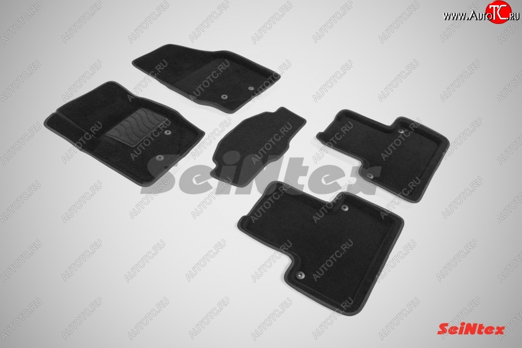 5 699 р. Износостойкие коврики в салон 3D VOLVO XC-90 черные (компл) Volvo XC90 C дорестайлинг (2002-2006)  с доставкой в г. Чебоксары